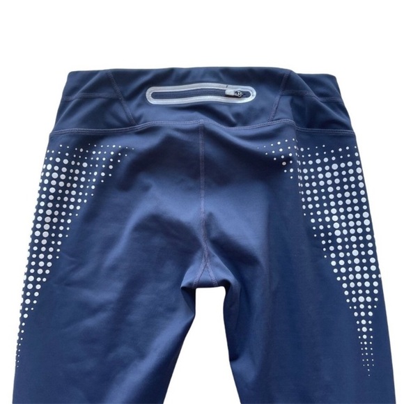 Athleta Leggings Gel Dot Sonar Athletic Capris Navy Blue eh. - Picture 11 of 15
